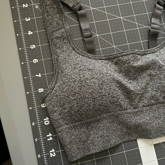 Puma Other - Puma Gray Sports Bra with Wide Straps and Stretch Fabric